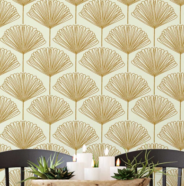 S4Sassy Peel & Stick Vinyl paper, Leaf Art Print paper for Quick Wall Covering Carousel 1
