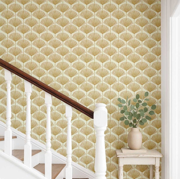 S4Sassy Peel & Stick Vinyl paper, Leaf Art Print paper for Quick Wall Covering Carousel 2