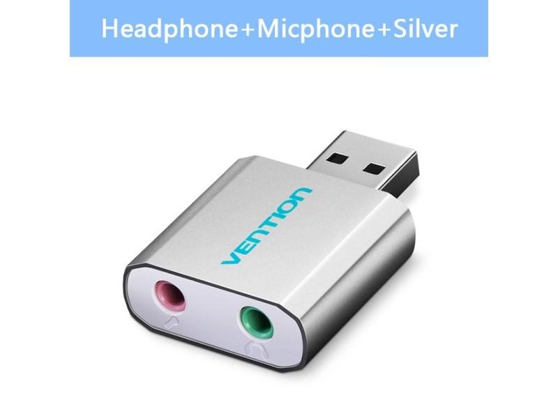 Vention USB External Sound Card 3.5mm USB Adapter USB To Microphone Speaker Carousel 1