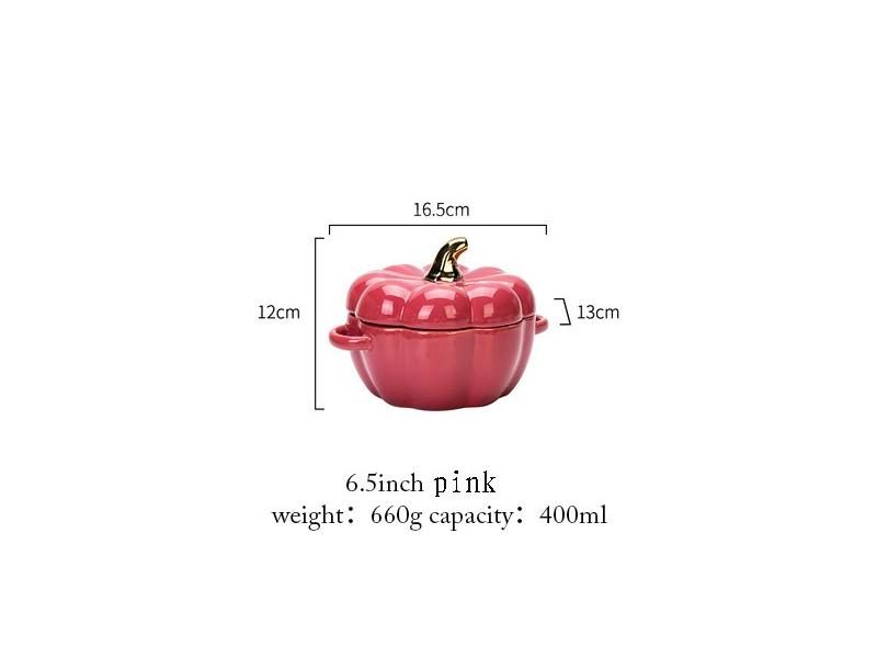 Pumpkin Shape Bowl With Lid For Kitchen Holiday Decor Carousel 1