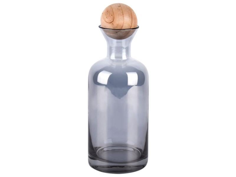 Nordic Glass Carafe With Wood Lid For Household Drinkware Carousel 1