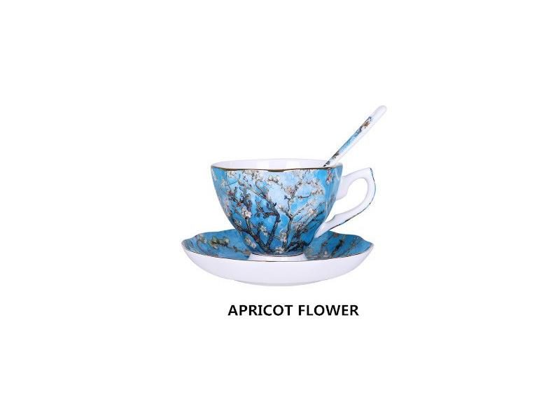 Starry Sky Night Cafe Sower Sunflowers Irises Apricot Flowers Art Painting Cups Carousel 1