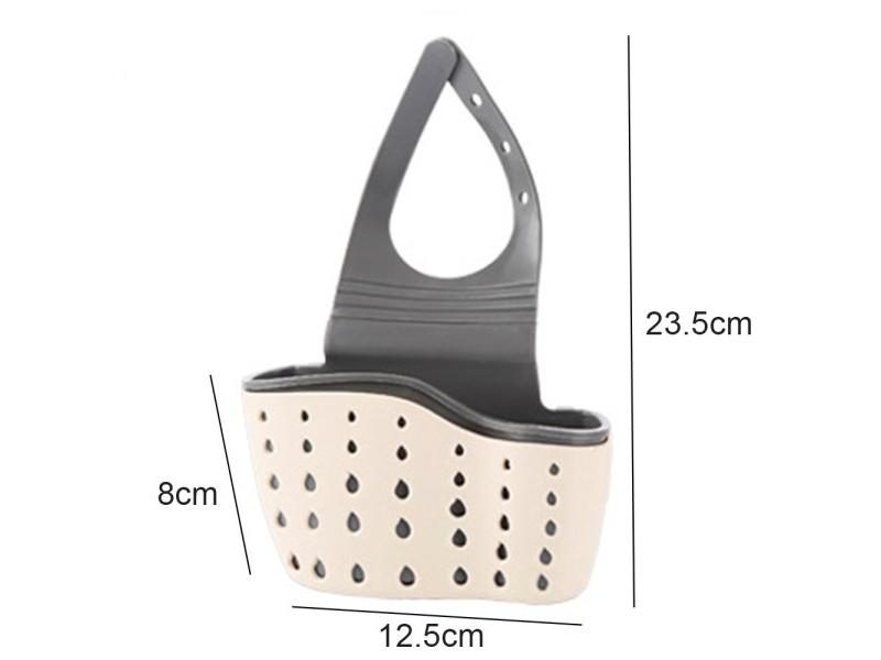 Home Storage Kitchen Sink Drain Basket Soap Sponge Shelf Carousel 1