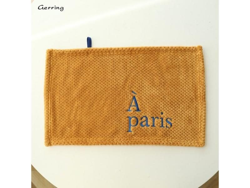 Gerring INS Texture Square Towel Quick Dry Letter Embroidery Hand Towel Soft Carousel 1