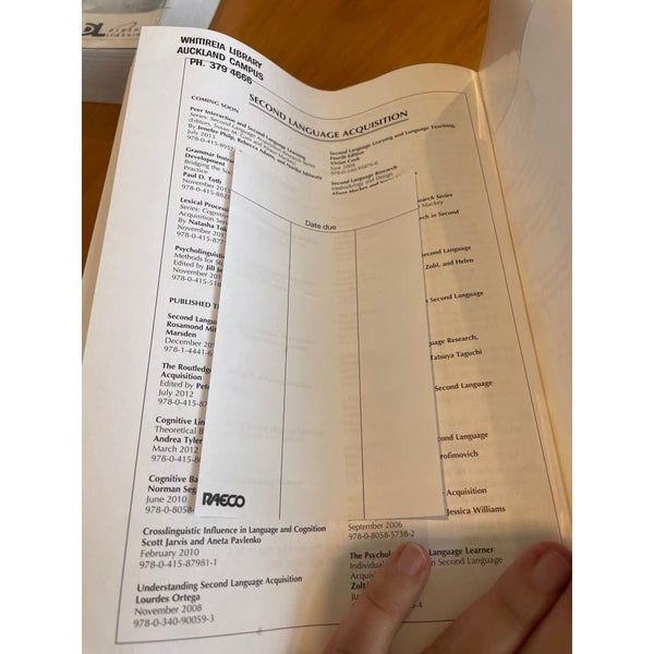 Second Language Acquisition: An Introductory Course64307422748033113