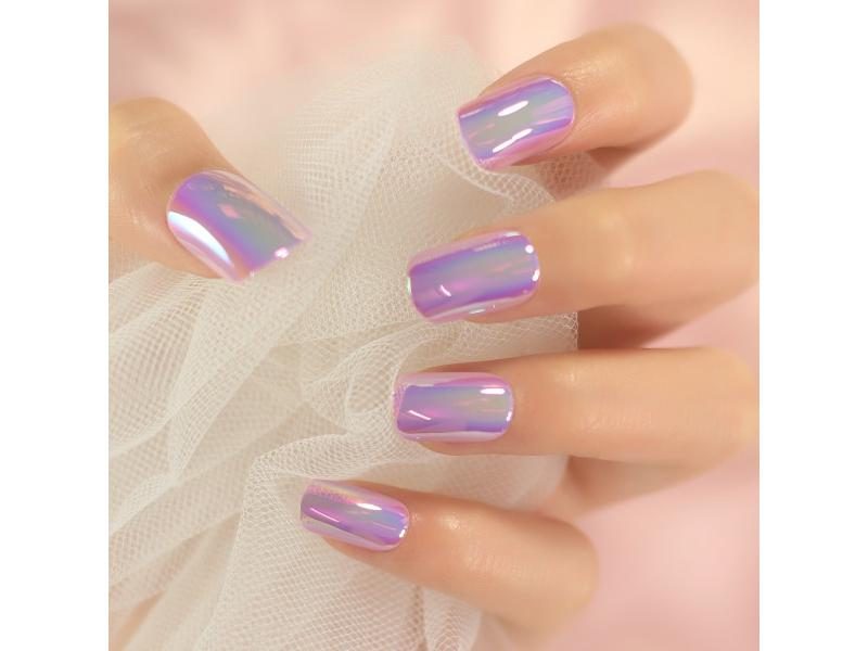Natural Pink Nude White French Coffin False Nails Gradient Manicure Ballerina Carousel 1