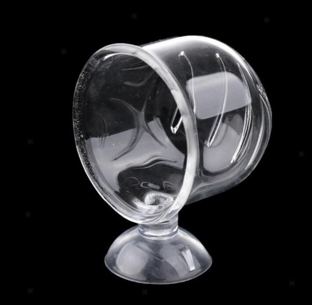 Aquarium Red Worm Feeder Feeding Cup Holder Shrimp Fish Food Pot with Sucker Carousel 1