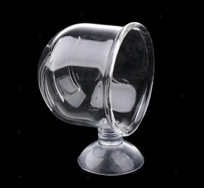 Aquarium Red Worm Feeder Feeding Cup Holder Shrimp Fish Food Pot with Sucker Carousel 3