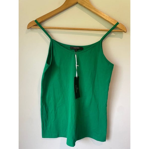 Zafina Size 10 Tank Top Green Hot Pink White Carousel 2
