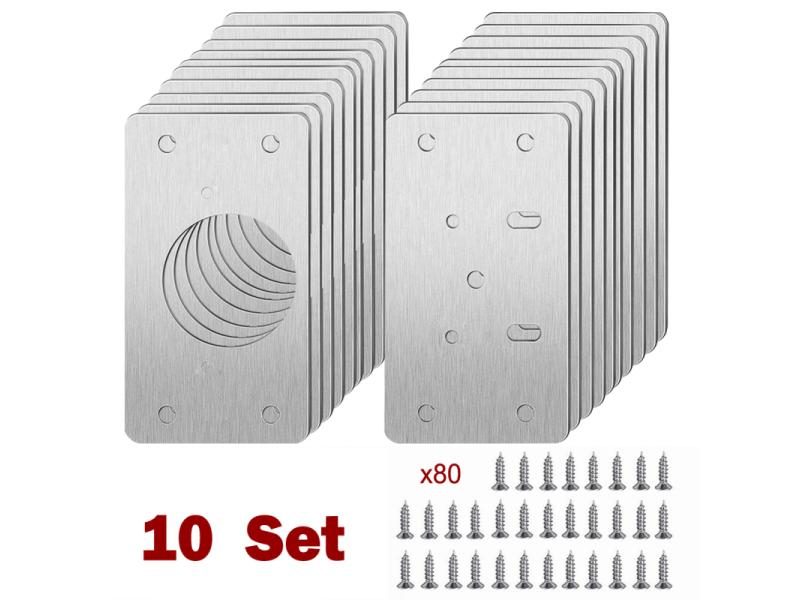 1/2/4/10 Pairs Stainless Steel Hinge Repair Plate For Cabinet Furniture Hinges Carousel 1