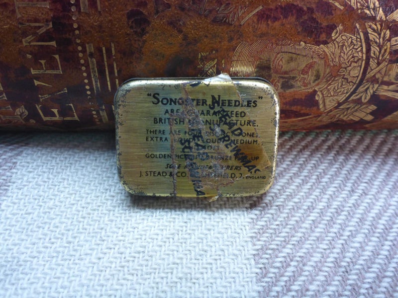 Vintage Gramophone Needles Tin & Contents Songster Bronze Pick-Up Needles Carousel 4