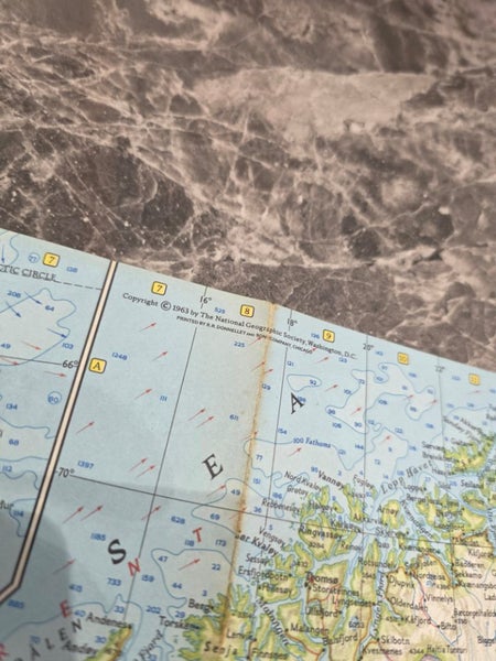 Vintage 1963 National Geographic Scandinavia Map - Wall Art Carousel 5