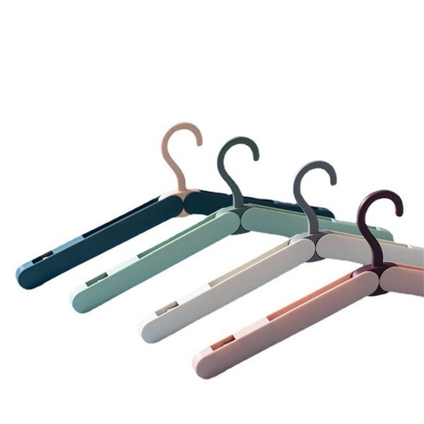 Travel Clothes Drying Seamless Portable Foldable Clothes Hanger With Clips (Red) Carousel 1