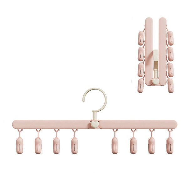 Multifunctional Folding Clothes Drying Rack Portable Clothes Rack (Blue) Carousel 1