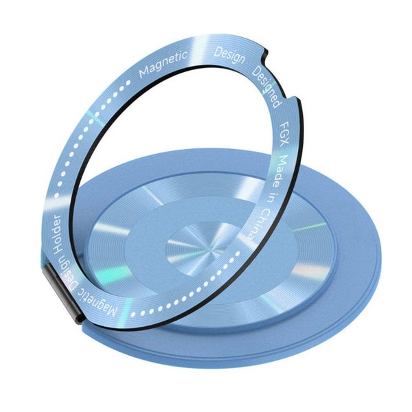 360 Degree Rotating Ring Buckle Adhesive Magnetic Mobile Phone Holder (Purple) Carousel 2