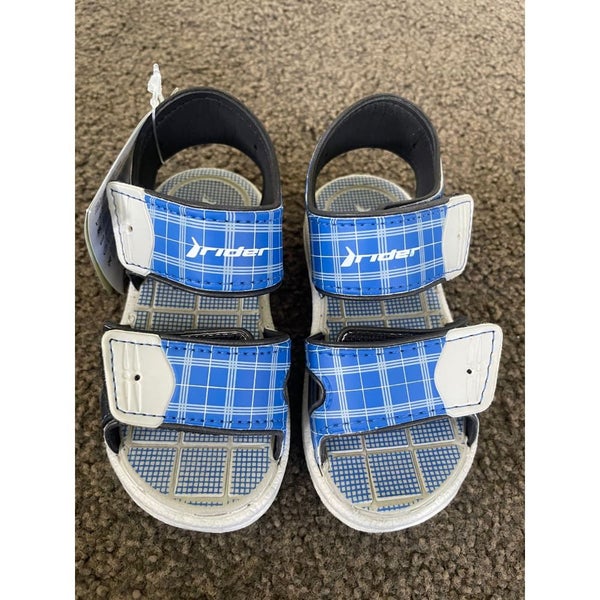 Rider Sandals Size 9 Rider Mini Sandal II Baby Grey Blue Carousel 1