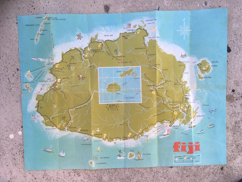 Vintage Fiji Tourists Map - m80 Carousel 1