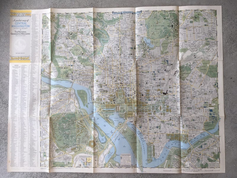 Vintage Map of Washington - National Geographic - m97 Carousel 2
