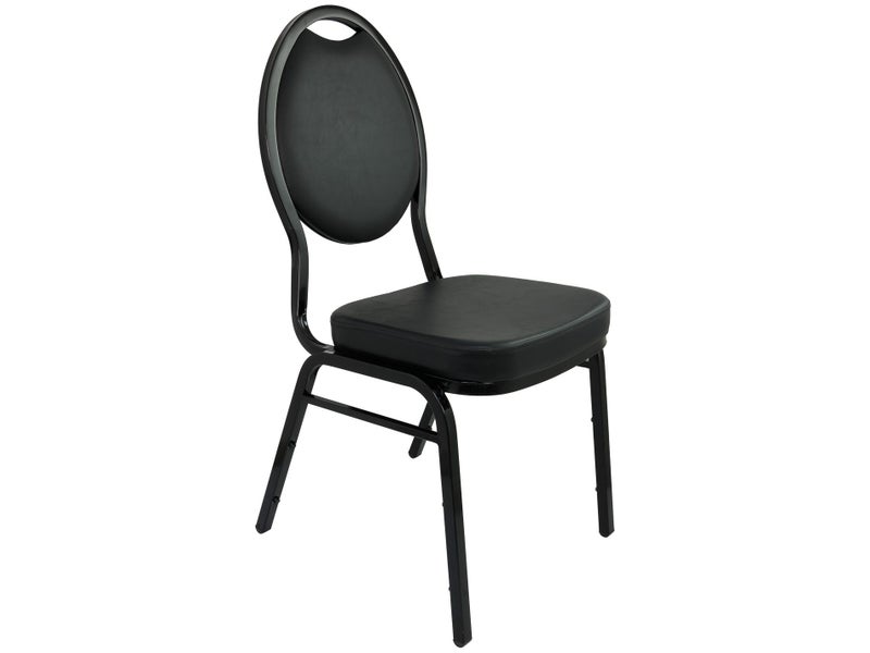 Chair Padded Banquet Conference Chairs - Black VINYL Carousel 1