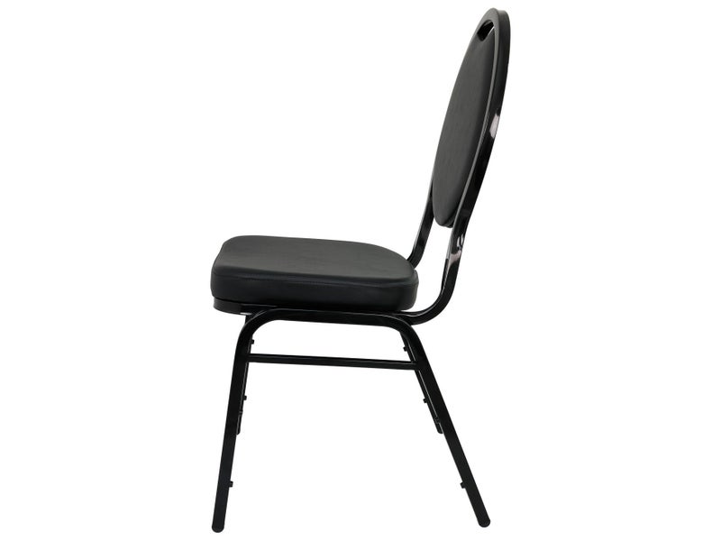 Chair Padded Banquet Conference Chairs - Black VINYL Carousel 2