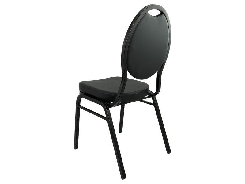 Chair Padded Banquet Conference Chairs - Black VINYL Carousel 3