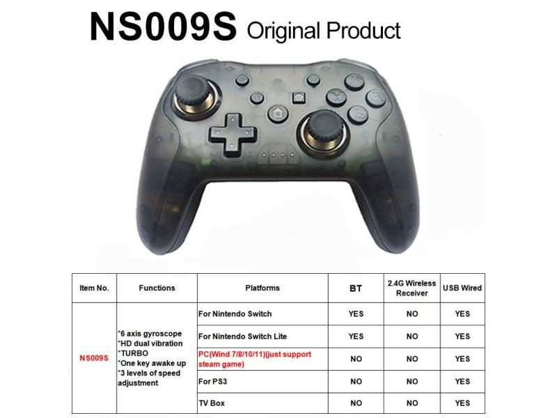 GAMINJA Original Wireless Controller BT For Nintendo Switch Pro PC PS3 TV Box Carousel 1