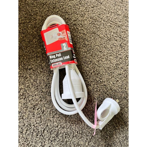 Arlec Extension Cord with Ring Pull Plug 2m Carousel 1