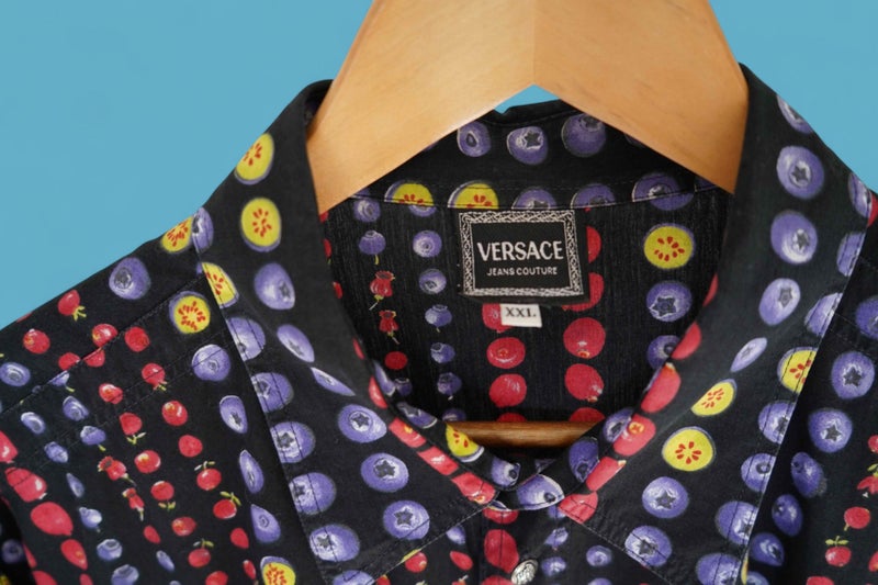 Versace Jeans Couture - Fruit Print Long Sleeve Button Shirt63616215051394112
