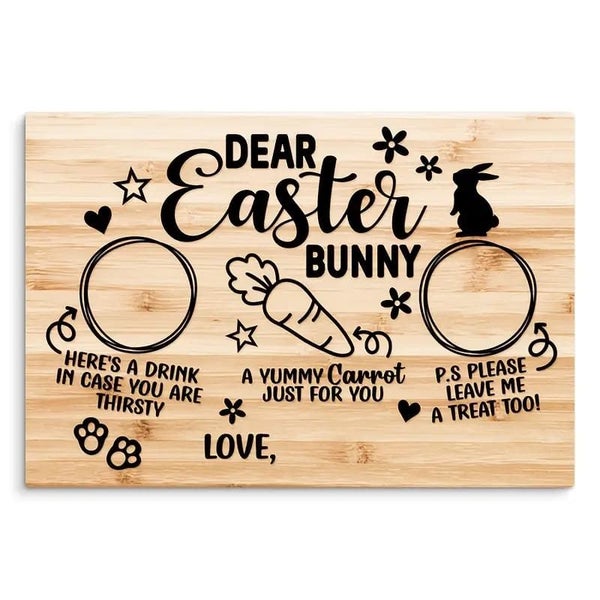 Easter Bunny Wooden Board Carousel 1