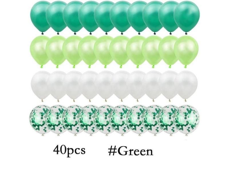 40Pcs/Set 12inch Blue Rose Gold Confetti Latex Balloon For Carousel 1