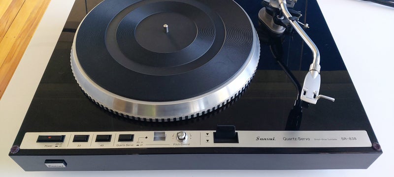 Sansui SR-838 Quartz Servo Direct Drive Turntable + QRX-7500 4 ch Receiver Carousel 13