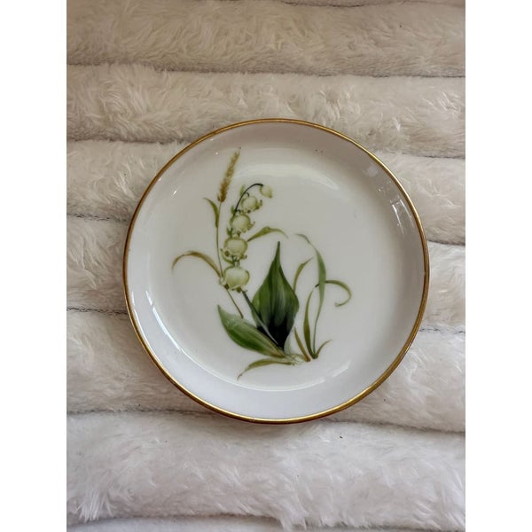 Vintage Rosenthal Handmaleri Gold Rim Butter Pat Plate Painted