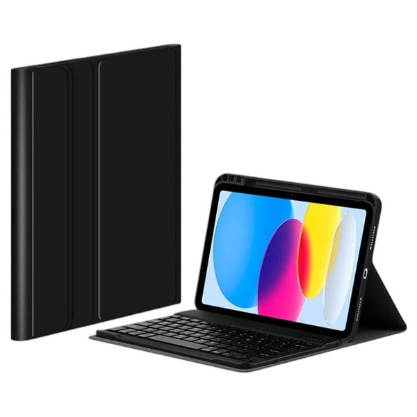 Generic - Grip Case AR-KBLB114 Bluetooth Keyboard with Leather Folio for iPad Carousel 2