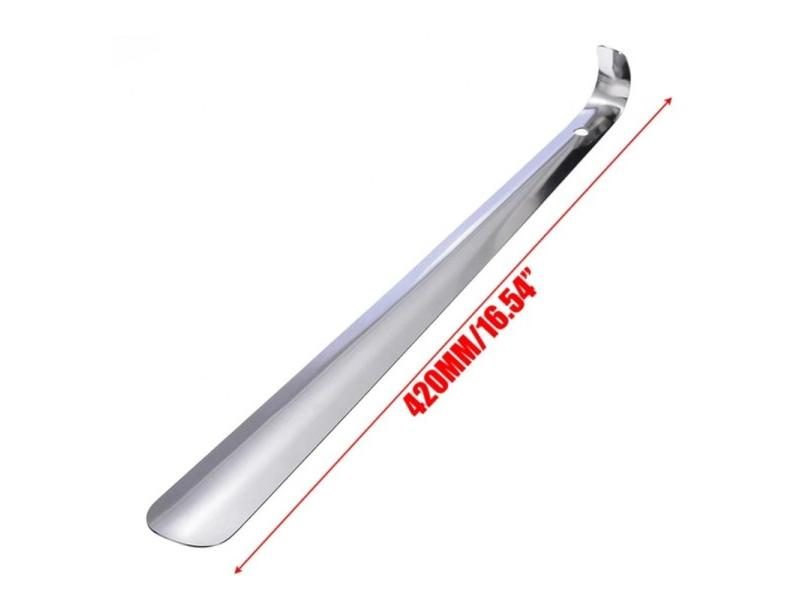 1pc Stainless Steel Shoe Horn Curved Hook Durable Long Handle Portable Shoehorn Carousel 1