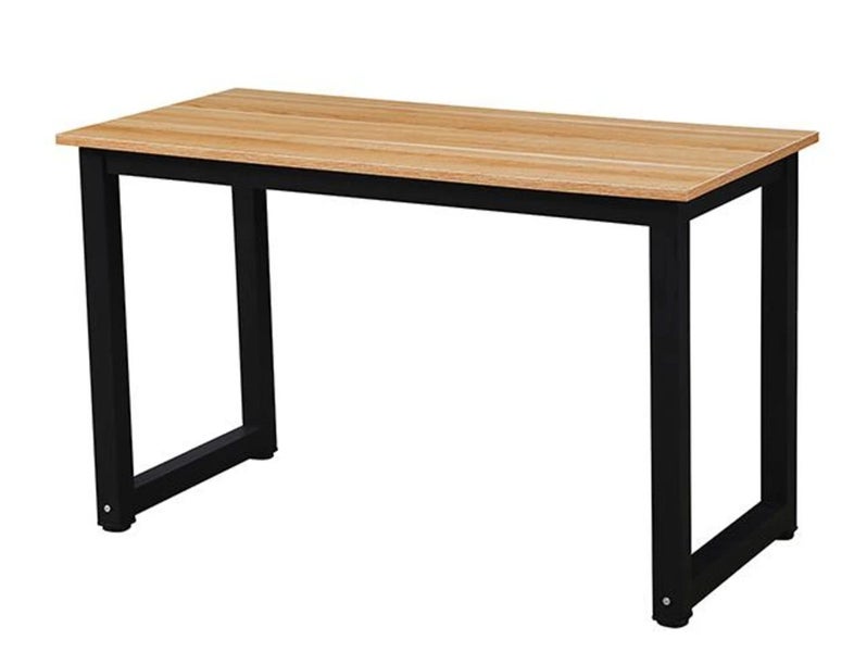Home Office Desk with Steel frame and wood grain finish top Carousel 2