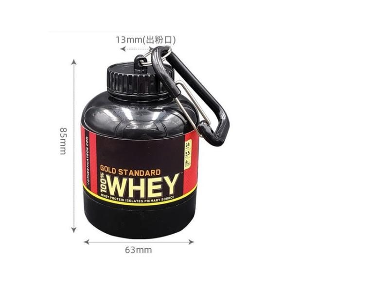 Portable Protein Powder Whey Bottle With Keychain Health Funnel Medicine Box Carousel 1