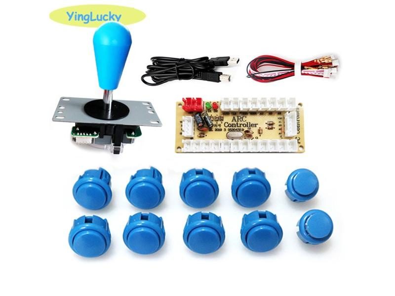 Arcade Joystick DIY Kit Zero Delay USB Controller SANWA 8 Way Joystick 30mm Carousel 1