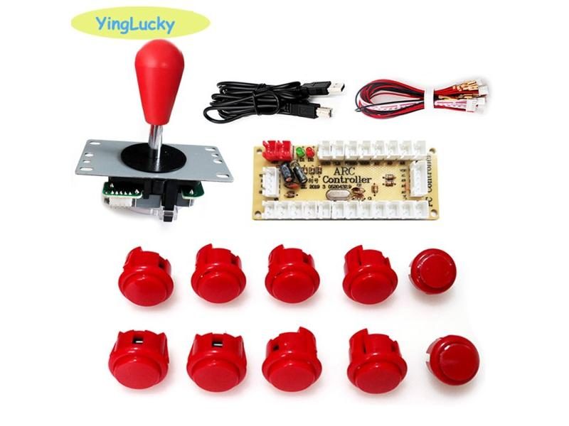 Arcade Joystick DIY Kit USB Controller SANWA 8 Way 30mm Buttons For PC Carousel 1