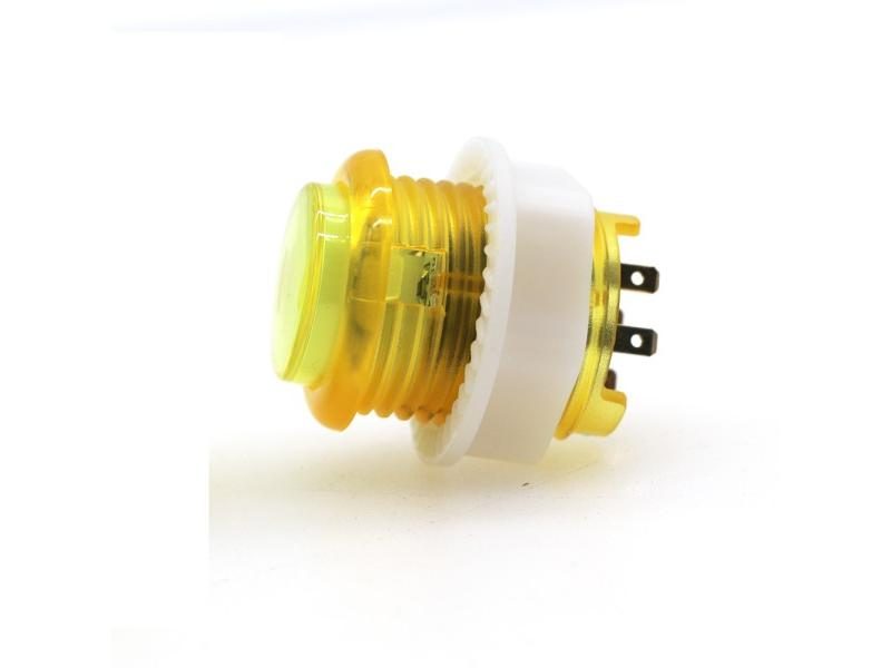 28mm 24mm LED 5V Illuminated Light Push Button Clear Round Arcade Switch 4PIN Carousel 1