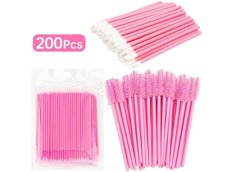 200pcs Eyelash Extension Special Eyelash Removal Brush Micro Brush Eyelash Carousel 1
