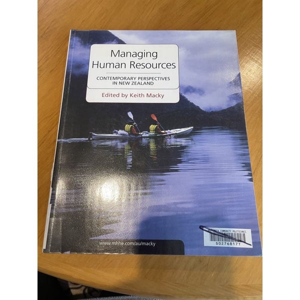 Managing Human Resources: Contemporary Perspectives in NZ64539577177730110
