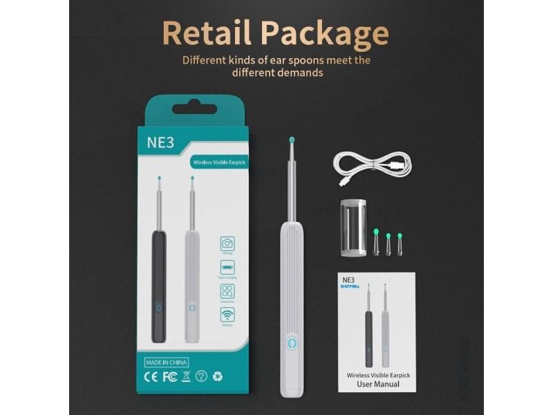 Wireless WiFi Ear Pick Otoscope Camera Borescope Luminous Ear Wax Cleaning Carousel 1
