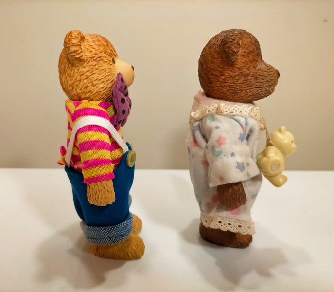 Vintage Russ Teddy Town Bears - Clown + Bed Time Bear Carousel 2