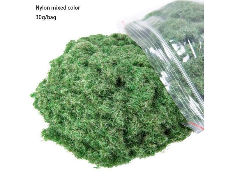 3MM Static Grass Powder Turf Flocking Nylon Materials Diy Sand Table Model Kits Carousel 1