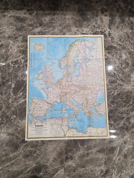 Europe Map / Celtic Europe Poster - 1977 - National Geographic Society Carousel 1