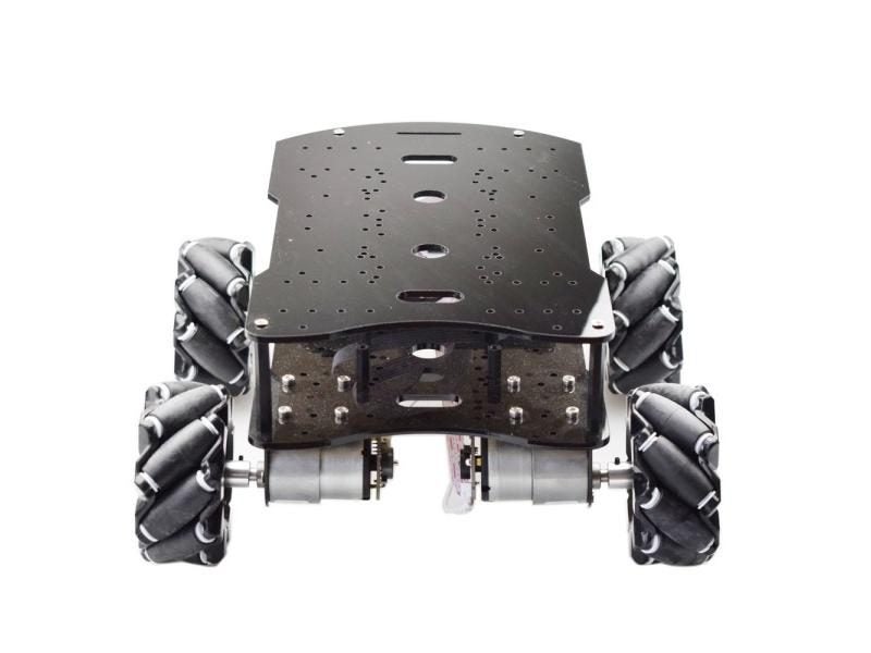 15KG Load Metal Omni Mecanum Wheel Robot Car Chassis Kit 4 Encoder Motors For Carousel 1