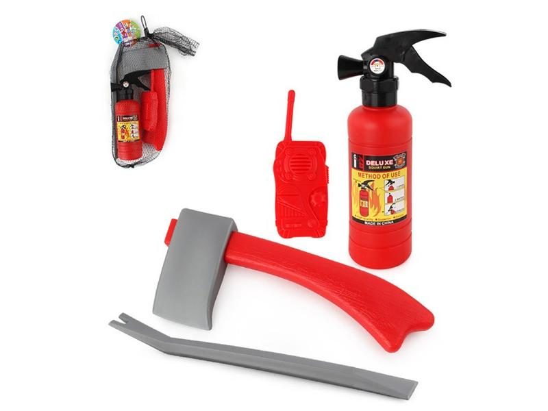 Children Firefighter Cosplay Toy Fire Chief Set With Caps Clothes Extinguisher Carousel 1