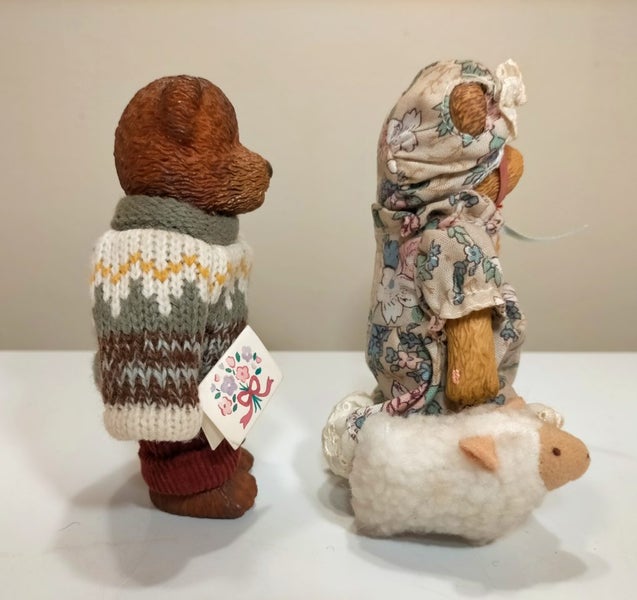 Vintage Russ Teddy Town Bears - Valentines Boy? + Bo Peep Carousel 2