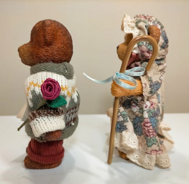 Vintage Russ Teddy Town Bears - Valentines Boy? + Bo Peep Carousel 4