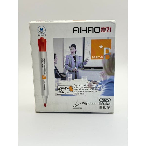 Aihao 702a Red Bullet Point Whiteboard Markers - 10 Pens Carousel 1